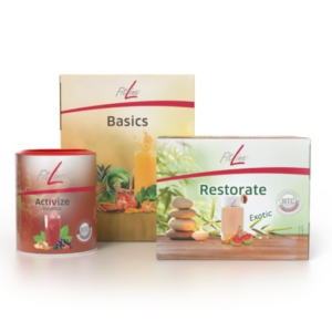 FitLine Optimal-Set (PowerCocktail + Basics + Restorate Exotic)